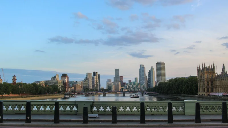 London-Skyline mit Themse und Wahrzeichen