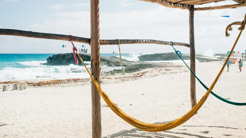 Caribbean beach on Cozumel
