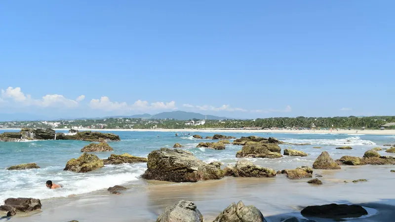 Pacific coast at Puerto Escondido in Oaxaca